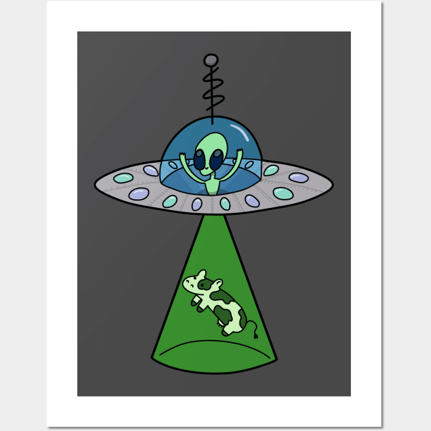 Alien UFO Wall Art by Jamtastic